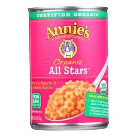 Annie's Homegrown Organic All Stars Pasta In Tomato And Cheese Sauce - Case Of 12 - 15 Oz.