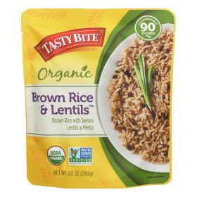 Tasty Bite Brown Rice & Lentils - Case Of 6 - 8.8 Oz