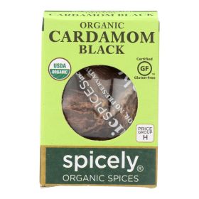 Spicely Organics - Organic Cardamom Pods - Black - Case Of 6 - 0.2 Oz.