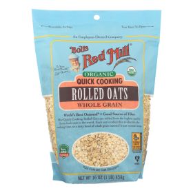 Bob's Red Mill - Oats - Organic Quick Cooking Rolled Oats - Whole Grain - Case Of 4 - 16 Oz.