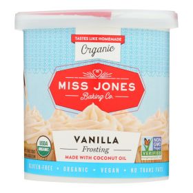 Miss Jones Baking Organic Frosting - Vanilla Buttercream - Case Of 6 - 320 Gram