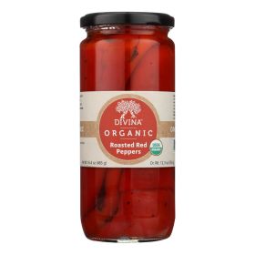 Divina, Organic Fire Roasted Sweet Peppers - Case Of 6 - 16.2 Oz